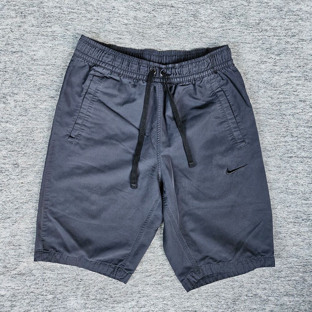Nike Shorts Men's Small Dark Grey Woven Sportswear 9" Gym Athleisure AA5032-010